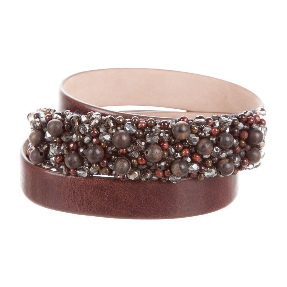 BRUNELLO CUCINELLI Embellished Leather Belt
